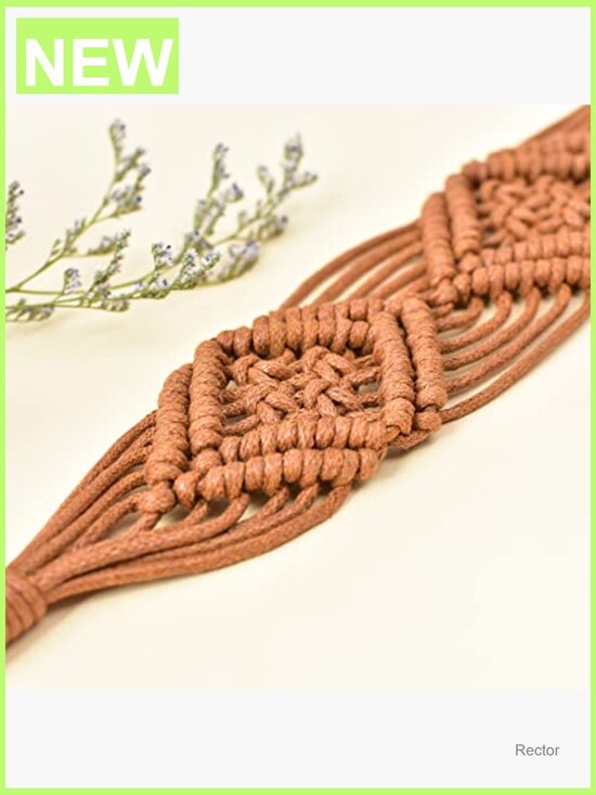 Bohemian Woven Rope Braid Waist Belt - Sash Style, One Size main image 7